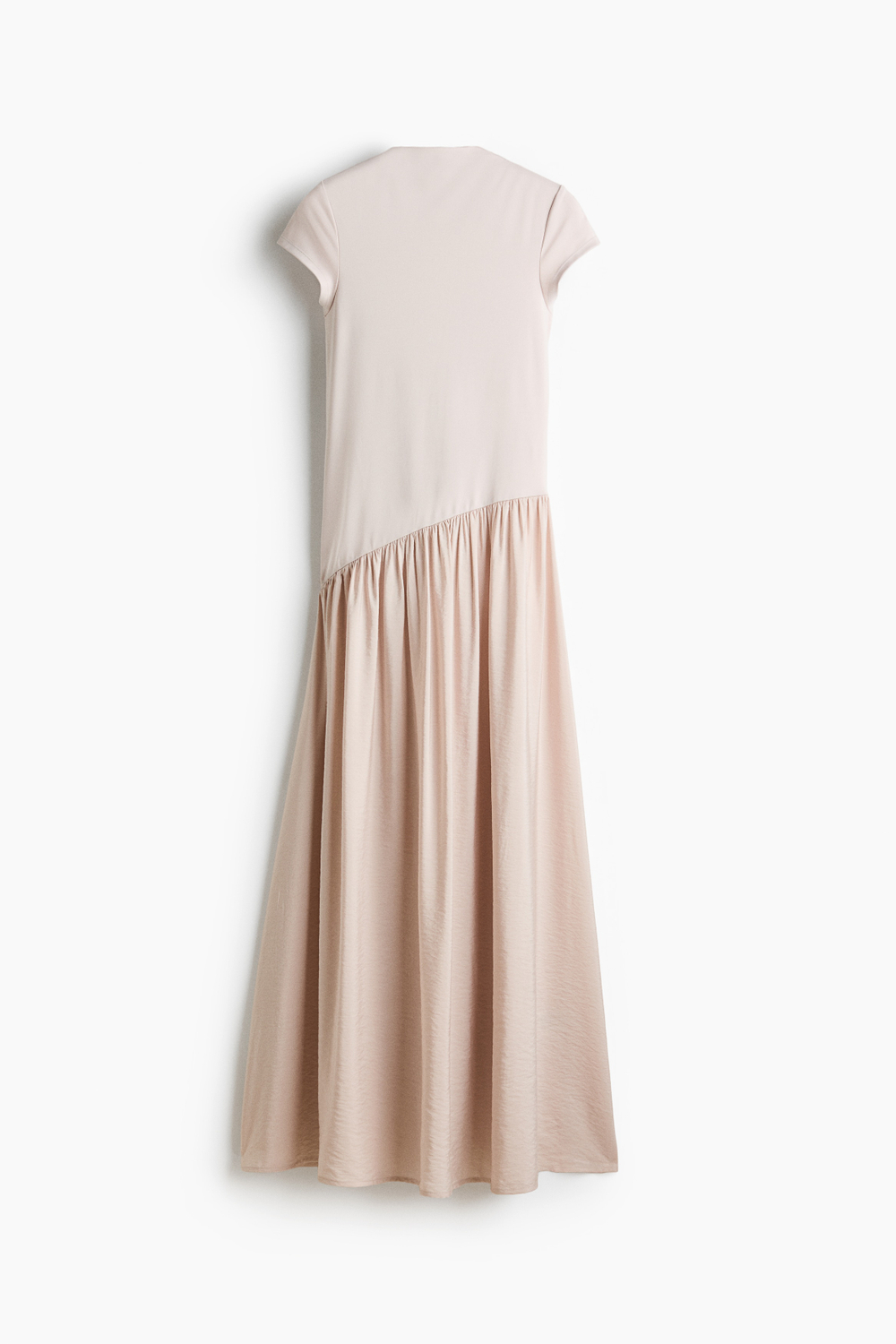 Асимметричное платье из двух тканей - H&M