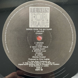 Винтажная виниловая пластинка LP Tears For Fears Songs From The Big Chair (Англия 1985)