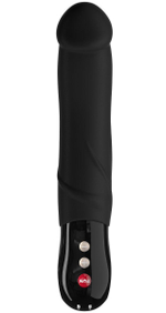 Чёрный вибратор Big Boss Black Line - 23,5 см. (Цвет: черный)