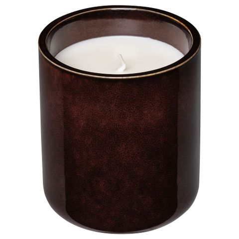 Свеча ароматическая IKEA KOPPARLONN (КОППАРЛОНН), Вишня, миндаль и шафран, Коричнево-красный, 45 часов