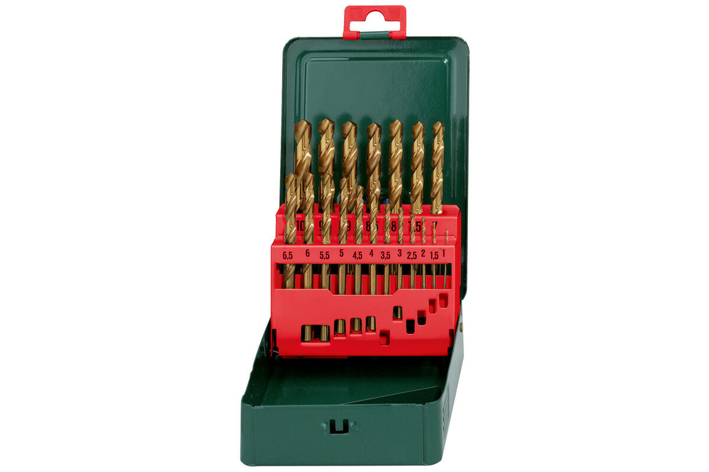 Набор Metabo 627156000 HSS-Tin 19 сверел   (1-10мм)