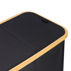 Корзина для белья с двумя отделениями 53.5х33х53см Smart Solutions Neat Twin черная