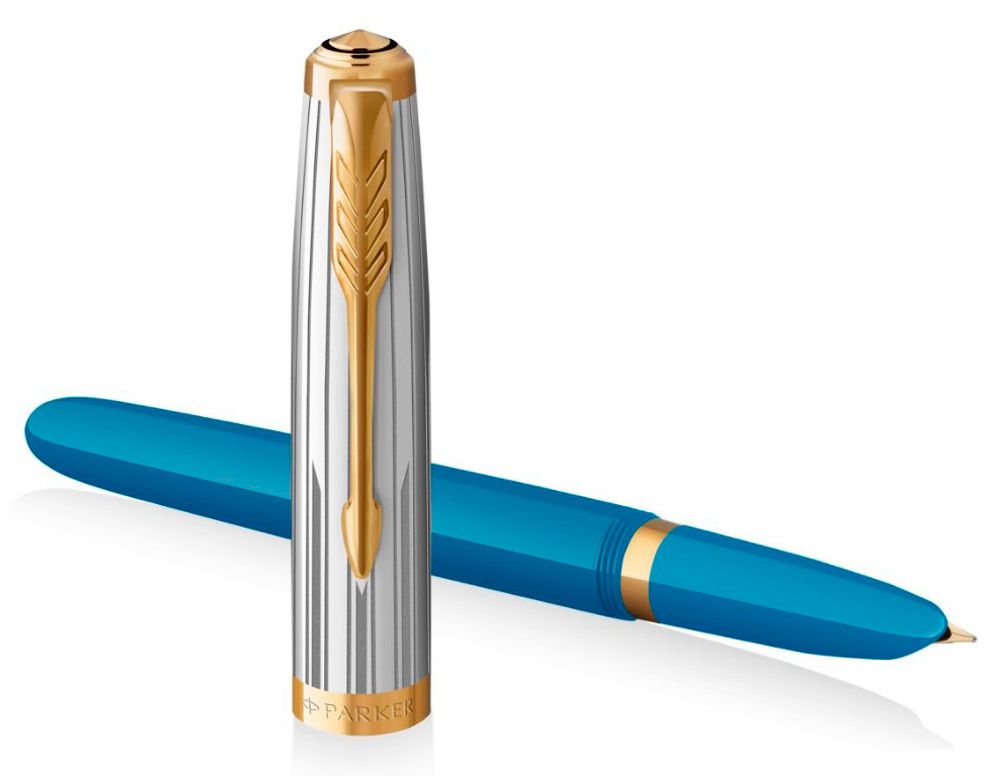 Ручка перьевая Parker 51 Premium Turquoise (2169078) 2