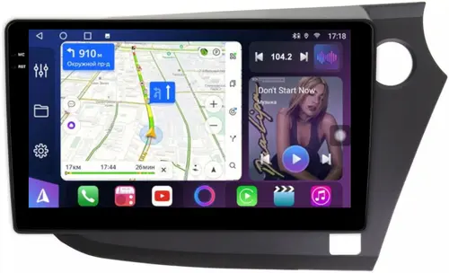 Магнитола для Honda Insight 2 2009-2014 (правый руль) - FarCar S500-TS18 монитор 9.5" QLED на Android 14, CarPlay, 4G SIM-слот
