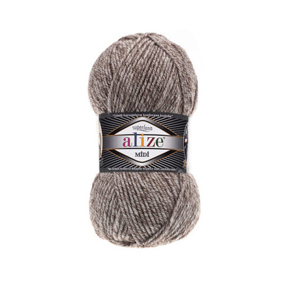 Пряжа Alize (Ализе) Superlana Midi / уп.5 мот. по 100 г, 170м, 803 молочно-коричневый жаспе A