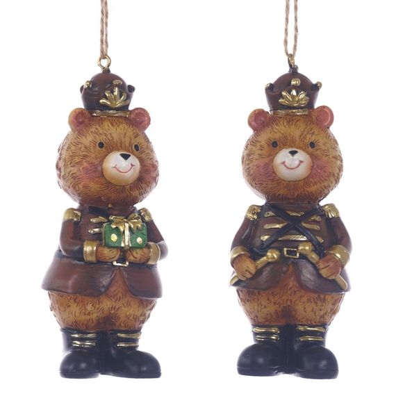 Фигурка декоративная подвесная "Медвежонок", L 3,5 W 3,5 H 10,5 см, 2в.