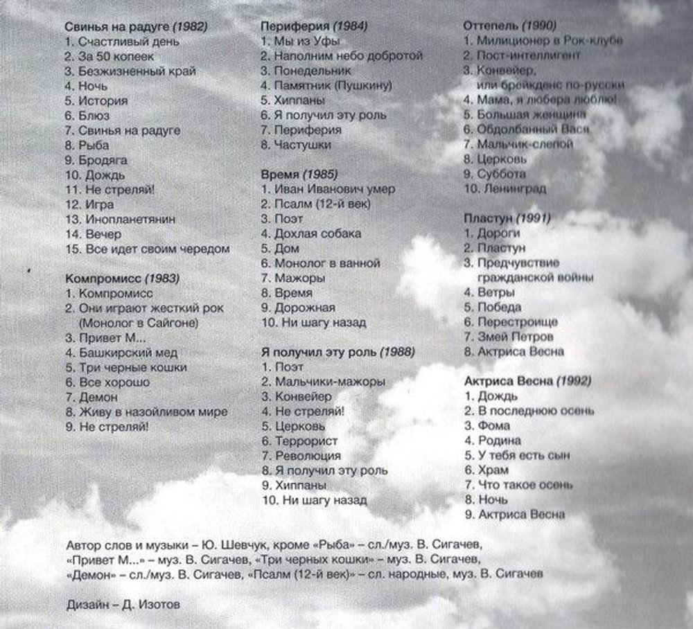Ддт — MP3 Антология Часть I 82-92 (CD)