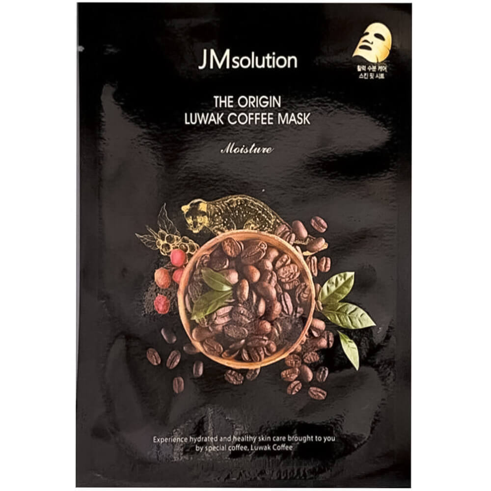 Тонизирующая тканевая маска с кофеином и копи-лувак JMsolution The Origin Luwak Coffee Mask 30 мл