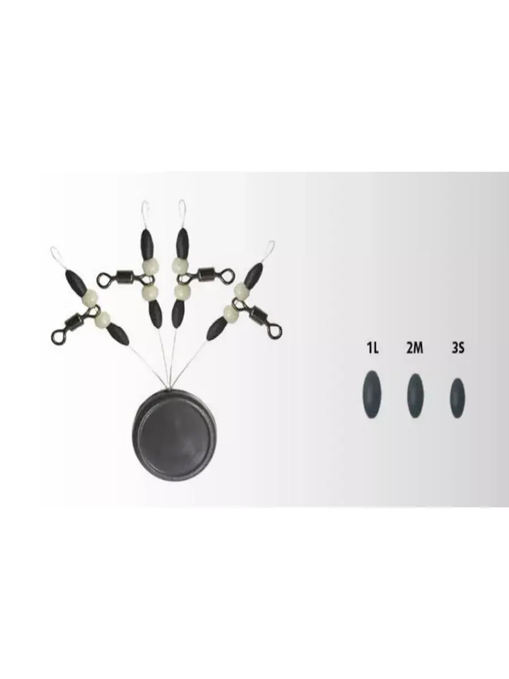 Стопор силиконовый с вертлюжком ST-5016-1L, 4 штуки