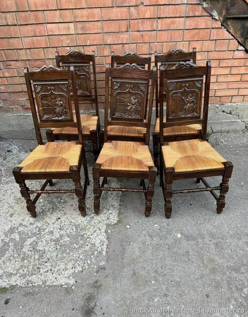 Комплект старинных стульев 6 шт