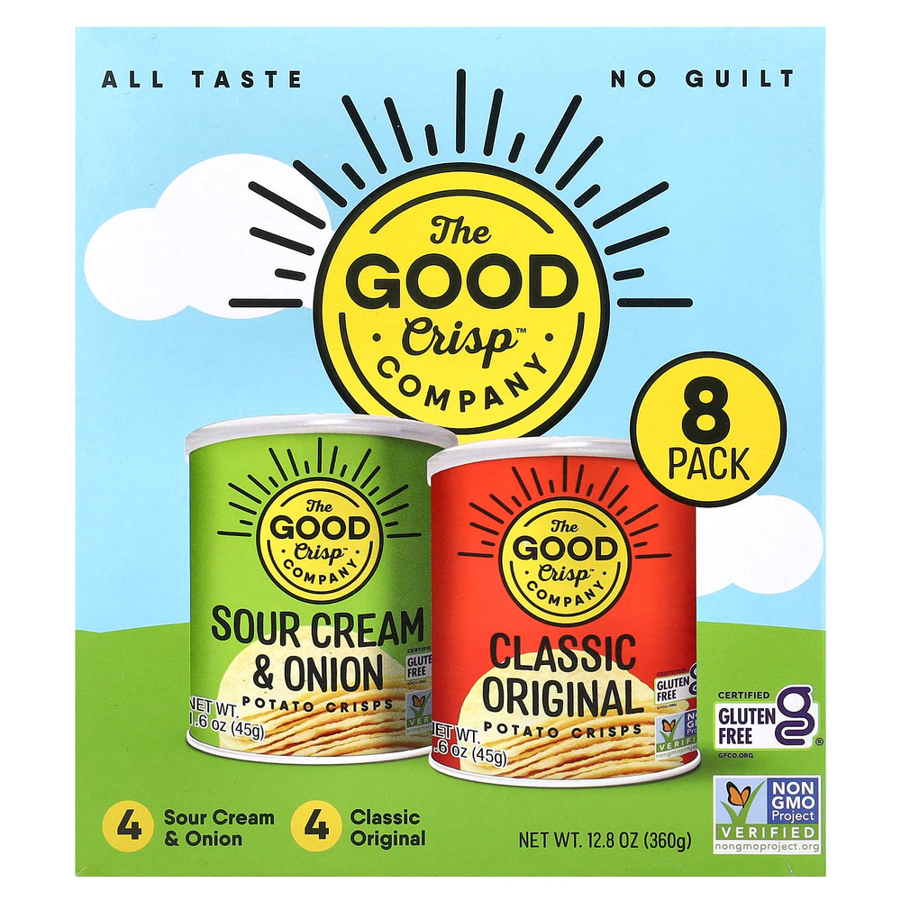 The Good Crisp Company, Картофельные чипсы, разнообразные упаковки, 8 шт., 45 г (1,6 унции)