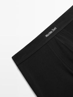 Massimo Dutti Боксеры с поясом и логотипом, черный