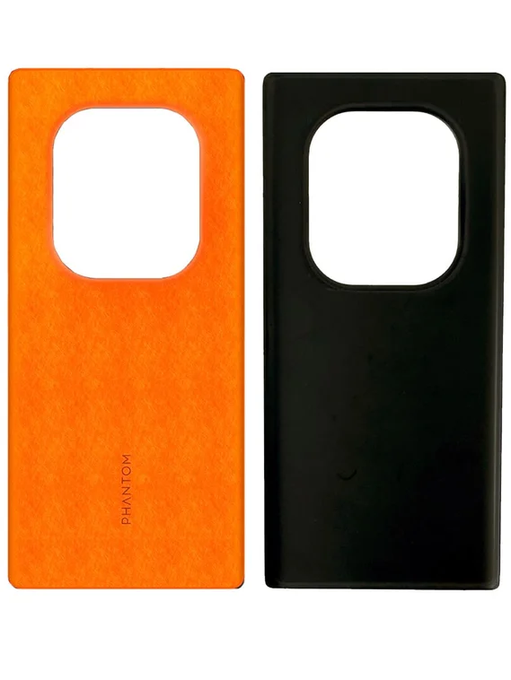 Задняя крышка для Tecno Phantom X2 оранжевая (Orange) без стекла камеры