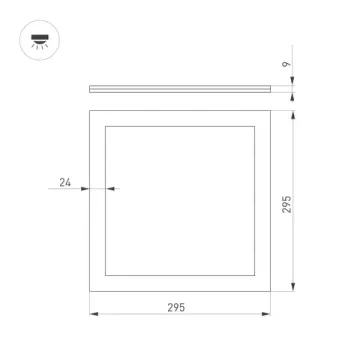 Светодиодная панель 18W 4000K 043550 белый DL-INTENSO-S300x300-18W Day4000 Arlight
