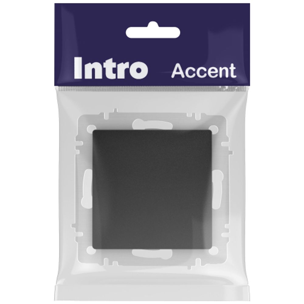 Кнопка Intro Accent 6-109-05 10А-250В IP20 СУ AL/CU антрацит | Intro