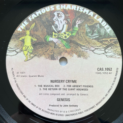 Винтажная виниловая пластинка LP Genesis Nursery Cryme (Англия 1978)