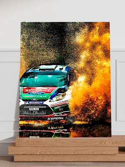 Картина "Ford fiesta rally", модульная 30х40см 1шт.