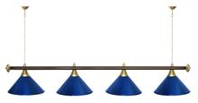 Лампа STARTBILLIARDS 4 пл. (плафоны золотые,штанга золотая,фурнитура золото)