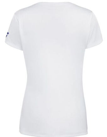 Футболка для мальчика теннисная Babolat Play Теннисная кепка Sleeve Top Girl - белый/белый