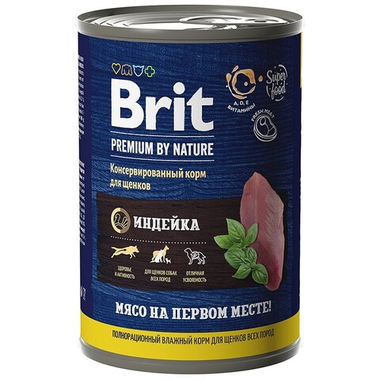 Brit Premium by Nature Puppy&Junior Индейка консервы для щенков 410 г