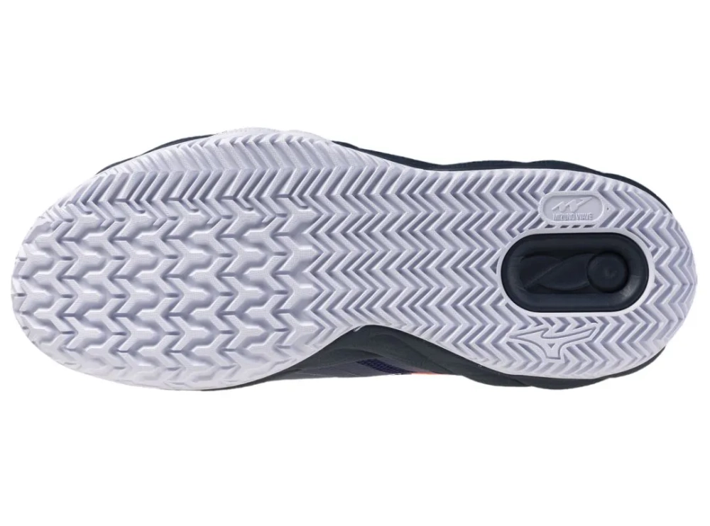 Мужские кроссовки теннисные Mizuno Wave Enforce Court 2 CC - beacon blue/lava orange/white