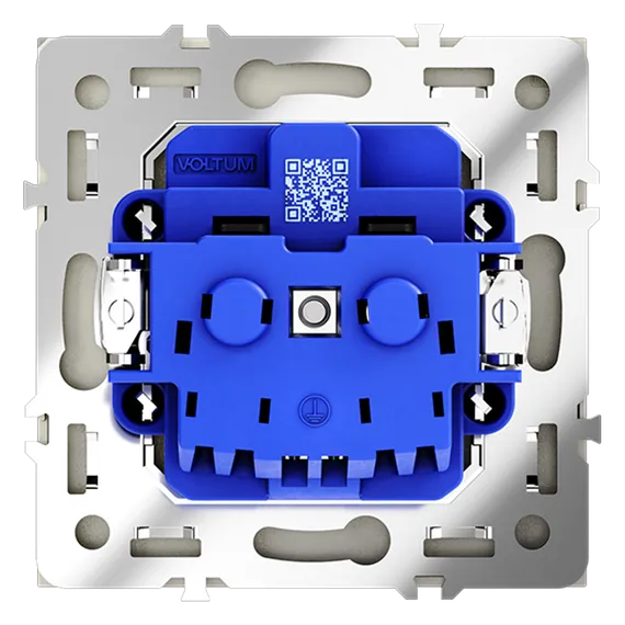 Розетка с заземлением Voltum S70 Шелк VLS040104