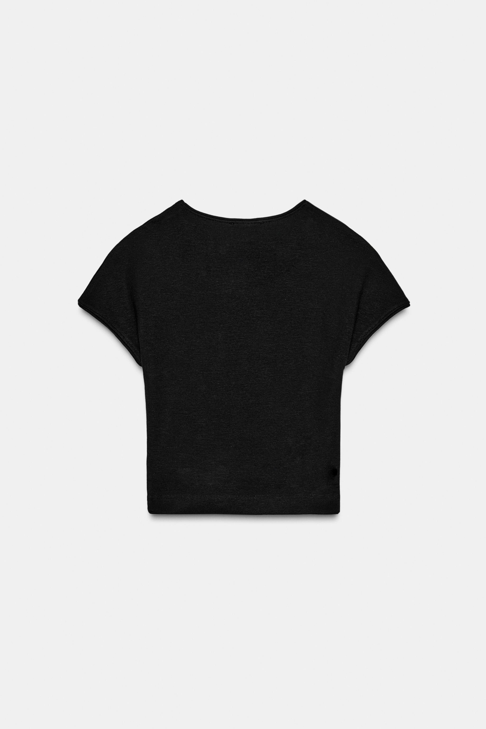 ФУТБОЛКА CROPPED С КОРОТКИМИ РУКАВАМИ — ZARA