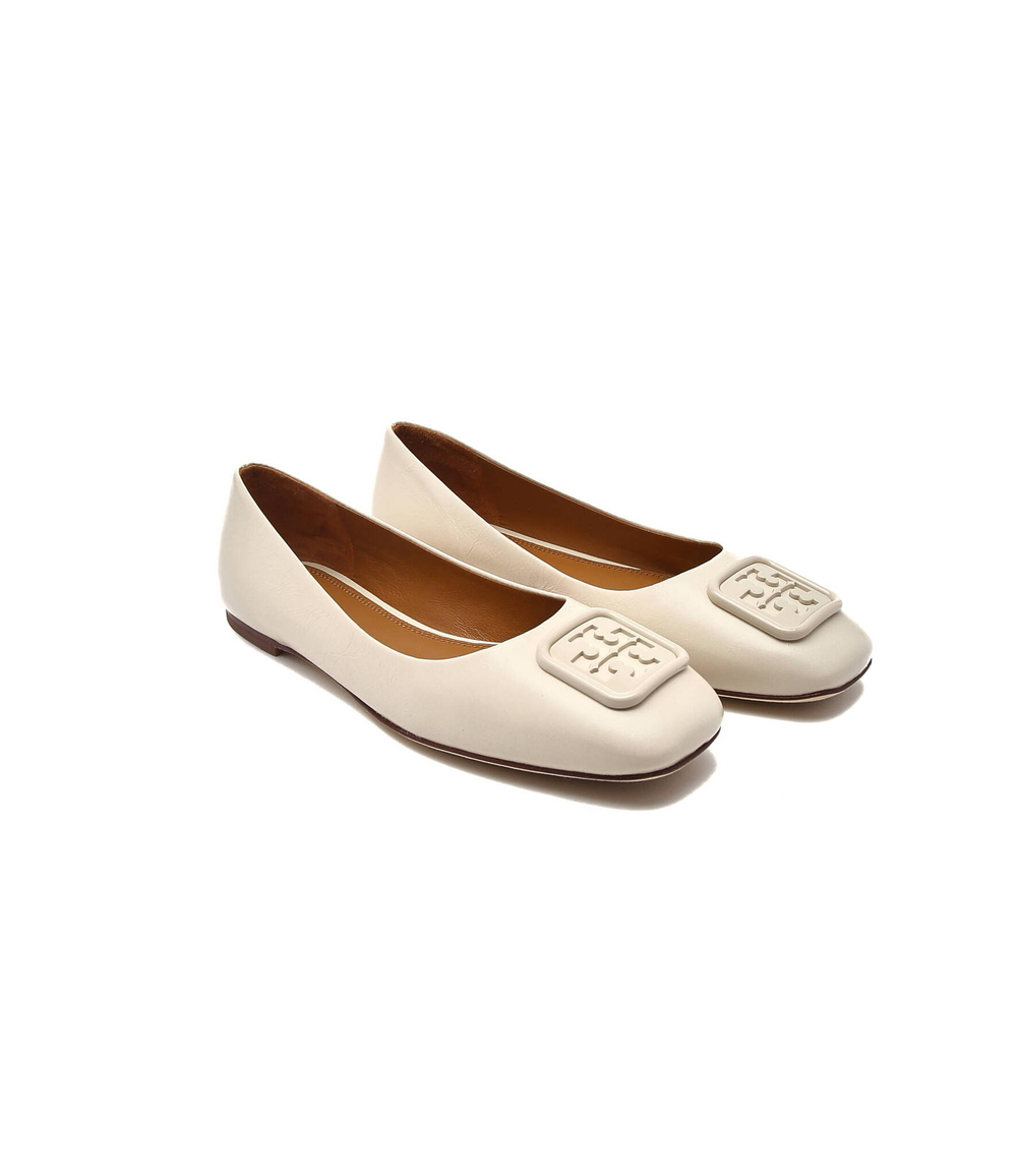Кожаные балетки georgia TORY BURCH - кремовый(86721)