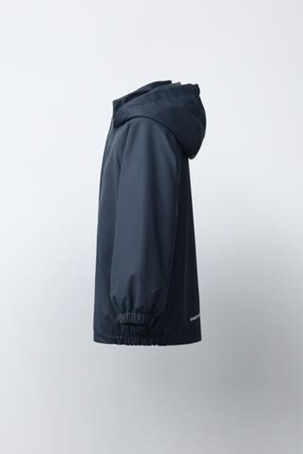 ZARA ПРОРЕЗИНЕННЫЙ НЕПРОМОКАЕМЫЙ ДОЖДЕВИК, МОРСКОЙ СИНИЙ
