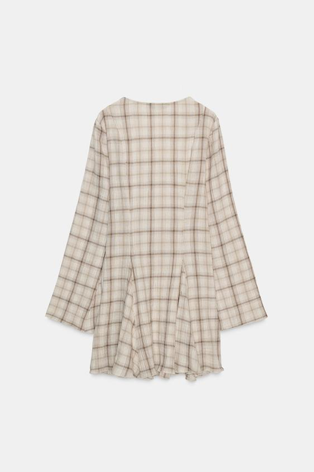 Клетчатое короткое платье- ZARA