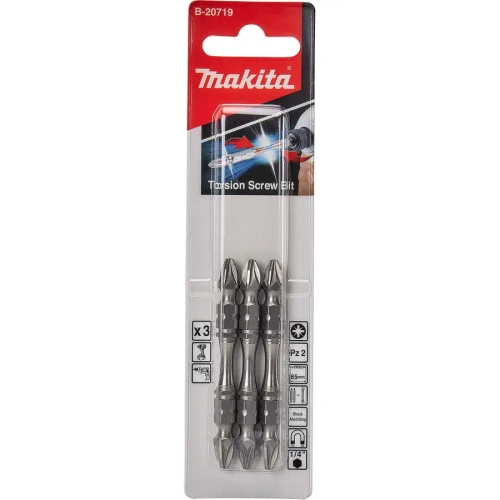 Насадка двусторонняя Silver Torsion PZ2, 65 мм Makita B-20719