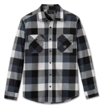 Рубашка Essence Long Sleeve Flannel Shirt Plaid Black & Blue Harley-Davidson