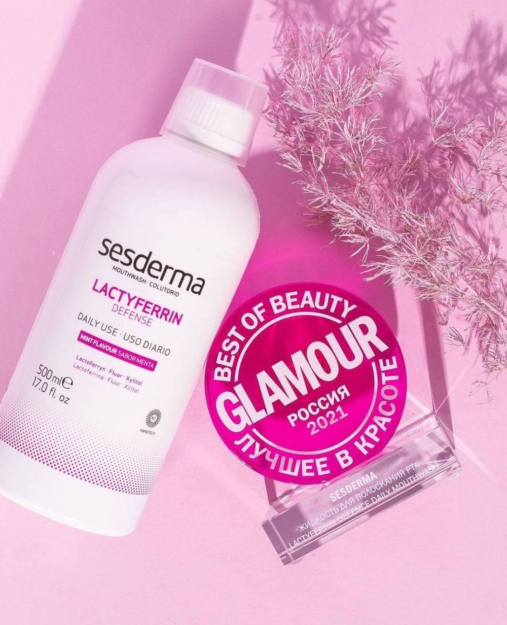Sesderma LACTYFERRIN DEFENSE Daily Mouthwash - Жидкость для полоскания рта с лактоферрином, 500 мл