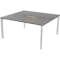 Бенч двойной на 2 рабочих места на металлокаркасе НТМП.П.Б2-180  1800x1496x750 Аргентум-МП