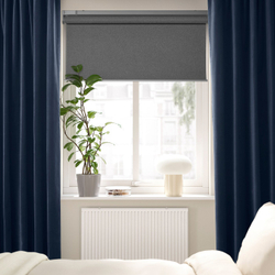 IKEA SANELA  (ИКЕА САНЕЛА)  -  Шторы, 2 шт. - тёмно-синий/на шторной ленте 140x260 см