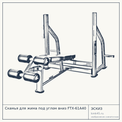 Скамья для жима под углом вниз FTX-61A40 — от 92 000 ₽