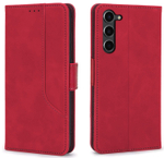 Стильный чехол-книжка из кожи для SAMSUNG GALAXY S23 PLUS с отделом для наличных, 3 слотами для карт и подставкой