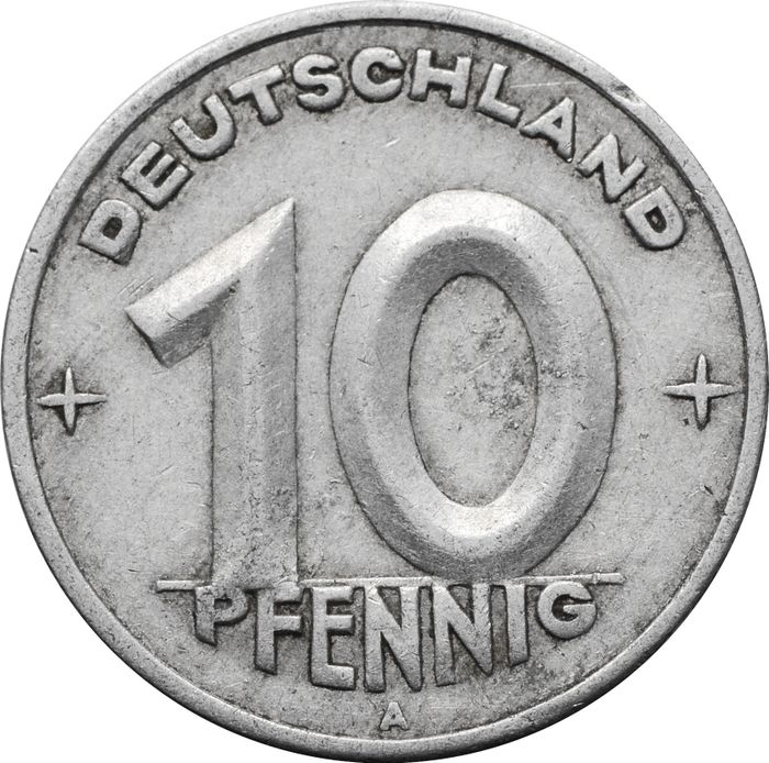 10 пфеннигов 1949 Германия (ГДР) "А"