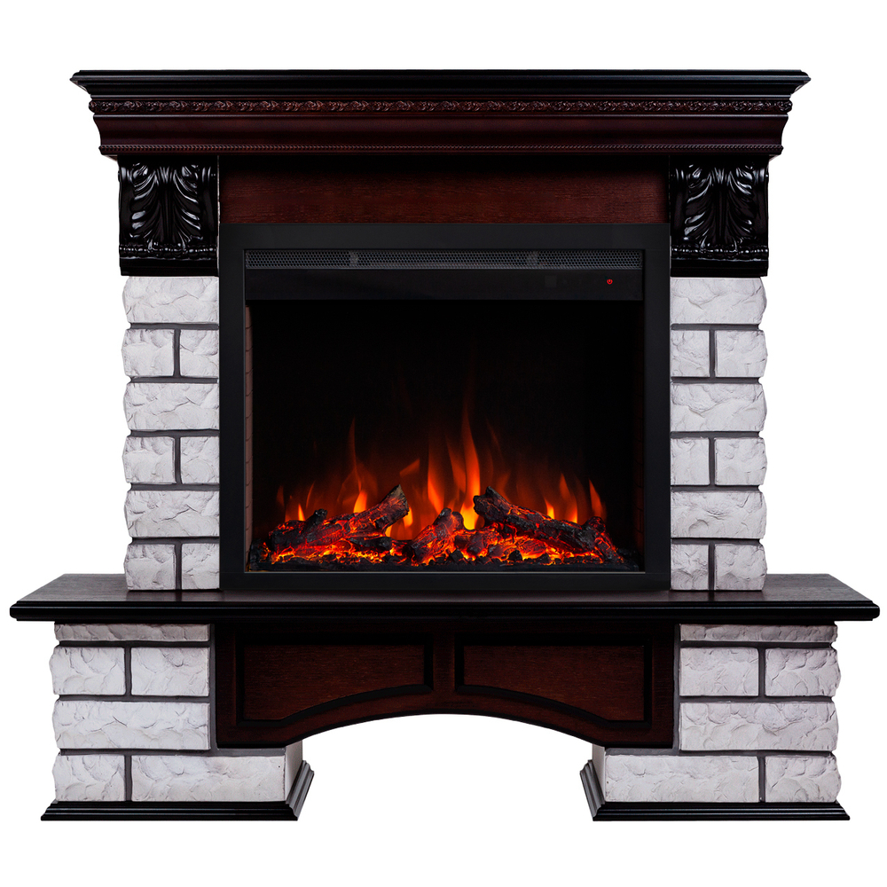 Каминокомплект Real Flame Country Lux Rock 25/25,5 AO с очагом Saphir 25,5