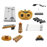 Радиоуправляемый башенный кран HUI NA TOYS масштаб 1:14 2.4G - HN1585 , обновленная с Lion аккумулятором
