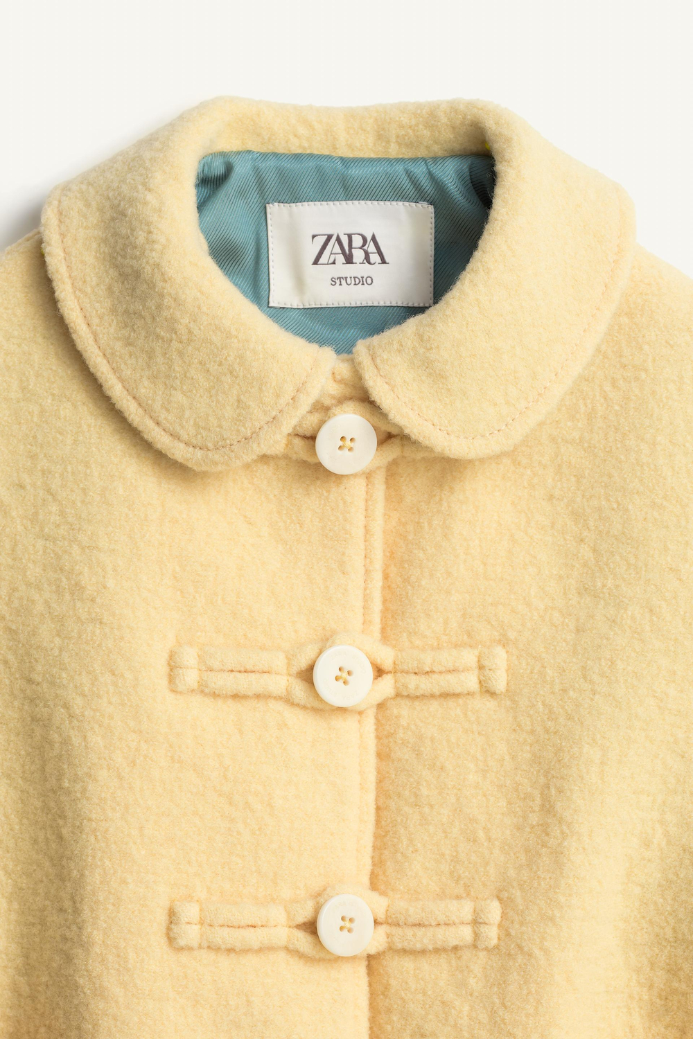 ZARA КОРОТКОЕ ПАЛЬТО - LIMITED EDITION, КРЕМОВЫЙ