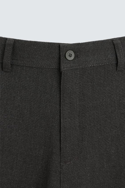 ZARA БРЮКИ ЧИНОС ИЗ КОМФОРТНОЙ РЕЛЬЕФНОЙ ТКАНИ, КОРИЧНЕВЫЙ МЕЛАНЖ
