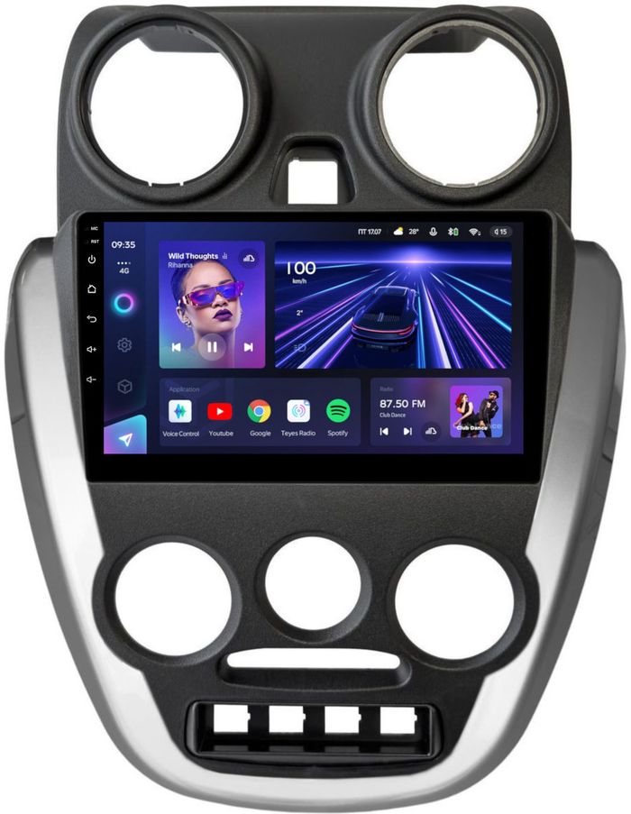 Магнитола для Lada Granta 2011-2018 (большая рамка) - Teyes CC3L монитор 9" IPS на Android 10, CarPlay, 4G SIM-слот