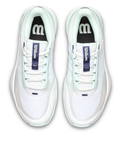 Женские теннисные кроссовки Wilson Intrigue Tour Clay - white/bay/skipper blue