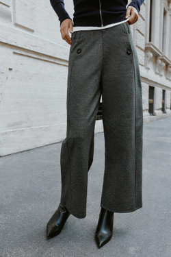 ZARA БРЮКИ BARREL, ТЕМНО-СЕРЫЙ