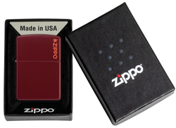 Зажигалка Zippo Classic с покрытием Merlot, латунь/сталь, бордовая, глянцевая, 38x13x57 мм