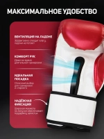 Перчатки боксерские RAGE FIGHT GEAR красно-бел.