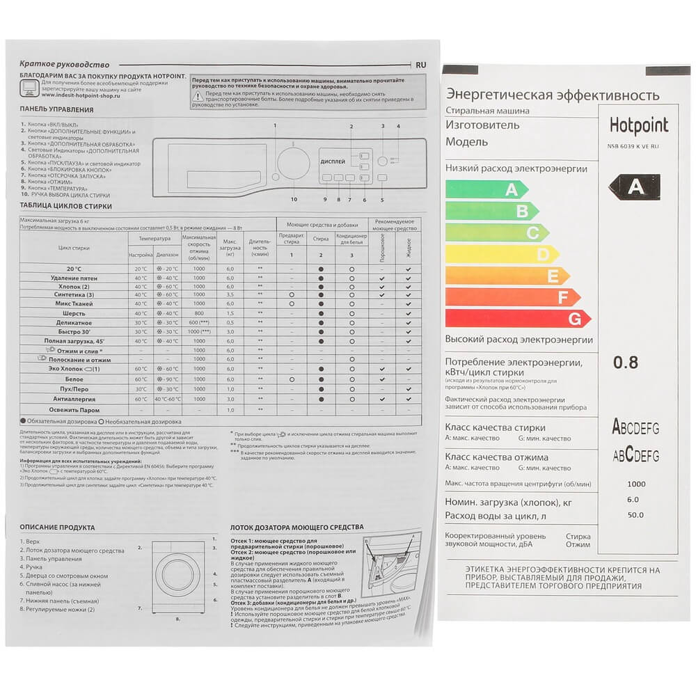Стиральная машина Hotpoint NSB 6039 K VE RU