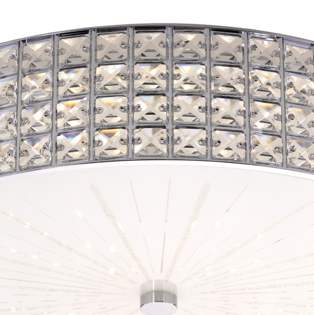 Citilux Портал CL32418G1 LED RGB Люстра хрустальная с пультом Хром