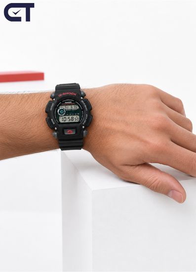 Casio DW-9052-1VDR мужские часы — классические G-SHOCK с WR200 и EL-подсветкой